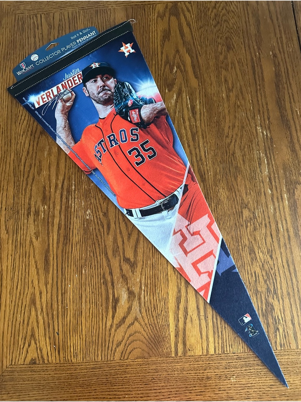 Houston Astros Justin Verlander Signature Series Official MLB Premium Pennant